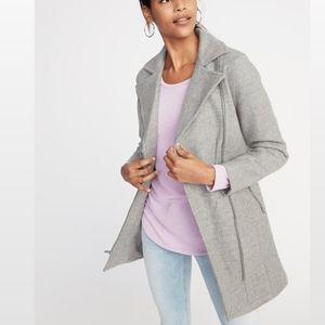 Old Navy • Soft Brushed Long Line Moto Coat